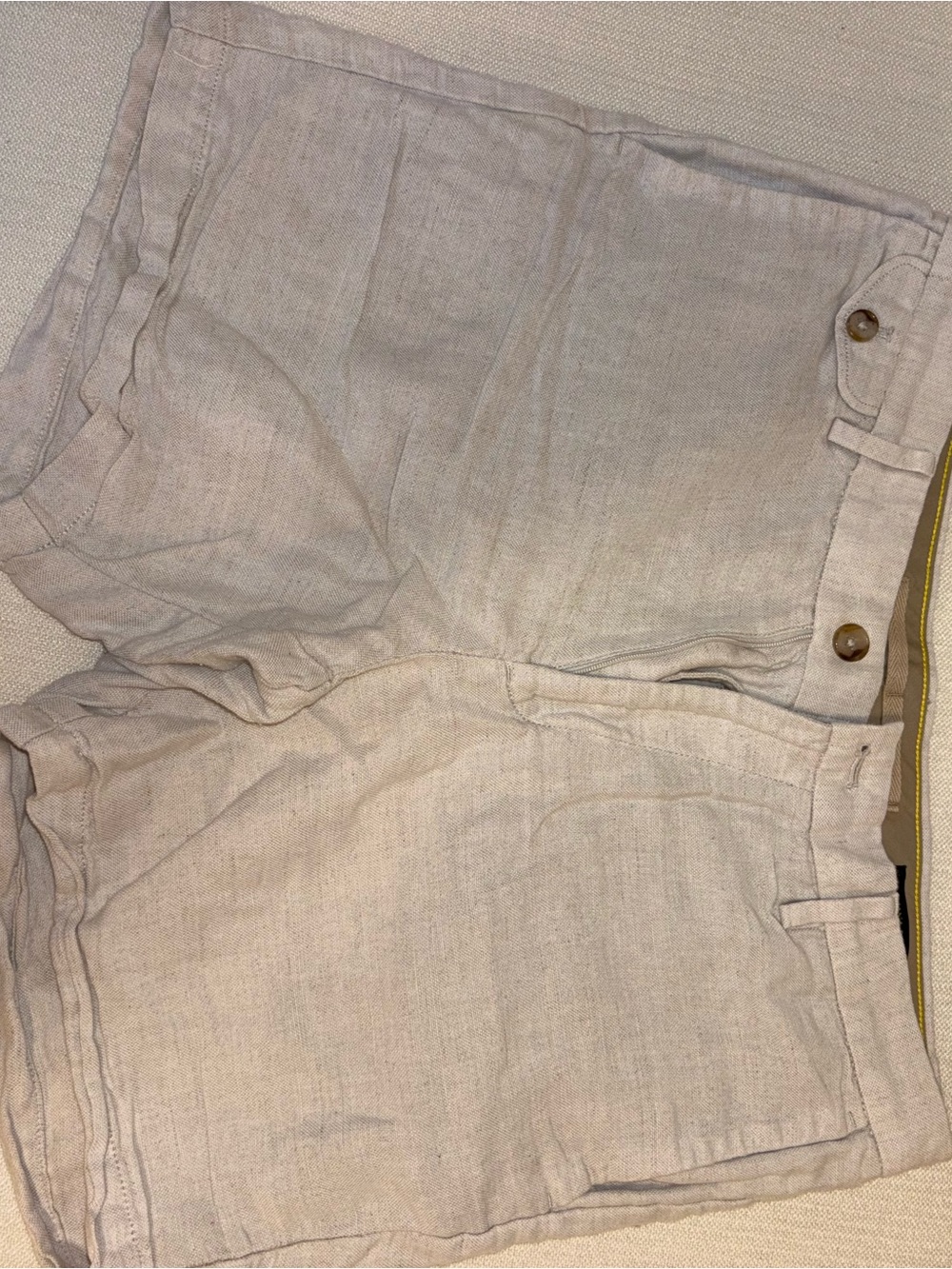 Banana Republic Men's Lightweight Linen-Blend Shorts in Beige